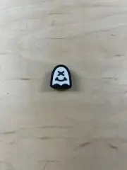 WKRMN “Classic Cartoon" Black & White Rubber Ghosty GITD Lanyard Bead