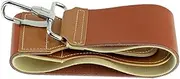 Cloth Sharpening Belt Razor Barber Strap Honing Hanging Stropping Professional Leather Sharpening Cowhide and Canvas Brown