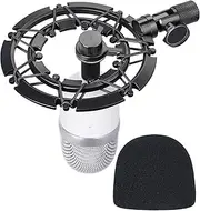 YOUSHARES Razer Seiren Mini Shock Mount with Mic Cover Foam Pop Filter Matching Razer Seiren Mini Boom Arm Stand, Compatibe with Razer Seiren Mini USB Mic