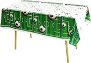 Soccer Themed Table - Waterproof Football Themed Tablecloth | Waterproof Soccer Table Cloths for Soccer Event Themed, Outdoor Event, School Event Decoration,