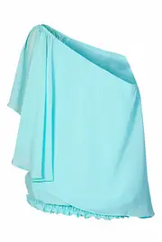 Flirtitude 1 Shoulder Shirred Top--MART-M7295