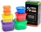 7 Piece Meal Prep Haven Portion Control Multi-Colored Container Kit with Guide