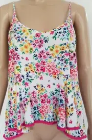 PETER ALEXANDER PJS SALE Womens Colourful Floral Cami Top Size S/10 BNWT PJ