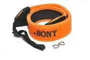 Anti-Slip Orange Neoprene Camera Weight Reducing Shoulder Neck Strap for Sony