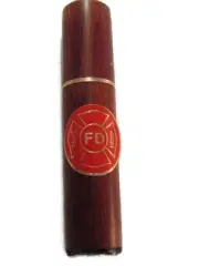 FD FIRE DEPARTMENT Wood 20 Toothpick Holder