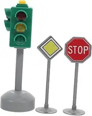 DOITOOL 3Pcs Traffic Light Multicoloured Simulation Signals with Voice and Flashing Lights Educational Traffic Maker for Birthday and Halloween Fun