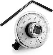 1/2 Inch Torque Wrench Angle Gauge Tool, 360° Adjustable 1/2" Drive Torque meter Wrench Set, Professional Measure Tool