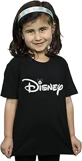 [Absolute Cult] Disney Girls Mickey Mouse Head Logo T-Shirt Black 7-8 Years