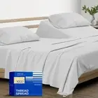 Pure Egyptian Split King Size Cotton Bed Sheets Set (King Split,1000 Thread C...
