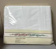 Vintage Color Forum Smooth Touch By Martex Made In USA White Twin Fitted Sheet