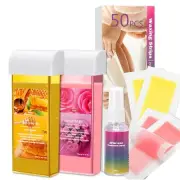 Roll On Wax Kit for Sensitive Skin, Honey and Rose At Home Waxing for Women