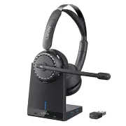 Wireless Headset, Wireless Headset with Mic for Work (AI Noise Cancelling), 4...