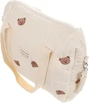 Vaguelly Portable Aesthetic Diaper Bag Large Capacity Nursery Diaper Storage Tote with Zipper Convenient Travel Organizer for Wipes and Bottles for Busy Parents The Go