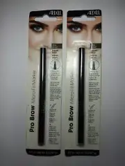 Two (2) Ardell Pro Brow Micro-Fill 2-Prong Tip Marker DARK BROWN