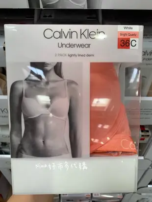 CK女舒適軟鋼圈內衣兩入組 T-shirt BRA CALVIN KLEIN 凱文克萊  Costco 好市多 代購