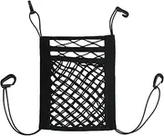 Vidsmow 3-Layer Car Mesh Bag, Backrest Mesh Bag, Child Safety Gate for Backseat, Pet Barrier, Elastic Luggage Net, Organiser for Car Interior