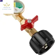 Upgraded Propane Refill Adapter 20Lb to 1Lb Converter, Design with Valve and Gau