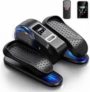 Under Desk Elliptical Machine for Home Workout, 12 Levels Speeds Ellipse Leg Exerciser While Sitting Quiet & Portable Seated Pedal Exerciser with Remote Control & Non-Slip Pad