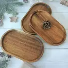 Wooden Cheese Board Serving Cutting Chopping Tray Solid Oak Platter Oval Shaped