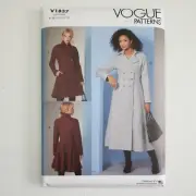Vogue Sewing Pattern 1837 V1837 Women's Long Coat Jacket Size 8-16 NEW