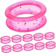 20pcs Hairdressing Scissors Ring Pin Plunger Switch Plunger Key Pendant Key Decoration Accessories Pendant Key Ring Keychain Tool Hooks Puncture- Door Collision Pink