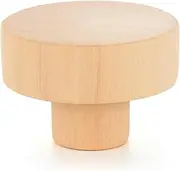 Ravinte Decor 15 Pack Wood Knobs - 1.4" Round Cabinet Handles for Drawers, Dressers, Kitchen - Natural Wooden Pulls