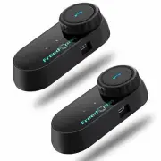 2X TCOM-VB Motorcycle Intercom 2Way Bluetooth Helmet Headset 800M Soft+Hard mic