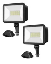 10000LM LED Flood Light, 2 Pack 73W Outdoor Security Light, 5000K Daylight Wh...