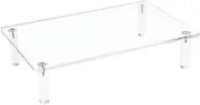 Sumerflos Clear Acrylic Monitor Laptop Stand, Sturdy and Save Space Computer Laptop Monitor Riser Stand for Home Office Desktop Universal Stand with Anti-Slip Pads