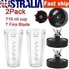 2Pack Replacement Parts 710ml 24OZ Cup & 7 Fin Blade fit for Nutri Ninja Auto-iQ