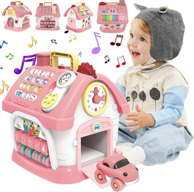 Montessori Toys for 1+ Year Old Girls,Baby Musical Toys for Toddler 8 in 1