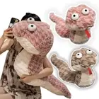 Huggable Big Eyes Snake Plush Toys Fluffy Snake Appease Doll Sofa