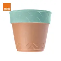 在飛比找momo購物網優惠-【特力屋】素陶盆套雙色4.5吋 綠