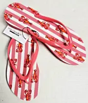Vera Bradley Flip Flops Size 7/8 (M) in Lobster Clause