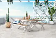 ELWOOD 3 Piece Outdoor Bench Setting.