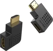 BENFEI 000338BK-2P HDMI Male to Female Right Angle 90 Degree Adapter x 2 Pack