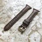 Brown Sparkling Glitter Slim Leather Band Strap for Fitbit Versa 3 4 and Sense 2
