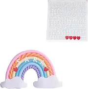 Customized Rainbow Cake Topper, Personalized Name Rainbow Cake Topper Could with DIY Name for Unicorn Boys Girls Birthday Cake Decorations