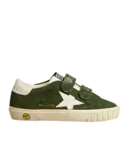 Old School Junior in green suede with white leather star and heel tab 22,23,24,25,26,27,19,20,21 Nude