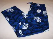 Carlton Blues Logo AFL Mens Camo Printed Flannel Sleep Pants Size S New