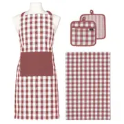 Ladelle Eco Gingham Kitchen Accessories Set Blush - Robins Kitchen