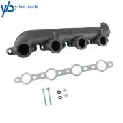 Exhaust Manifold w/ Gasket Kit Left For Ford E-350 450 550 Super Duty V8 7.3L