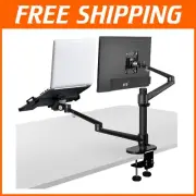 Heavy-Duty Adjustable Monitor & Laptop Desk Mount for Optimal Workspace Comfort