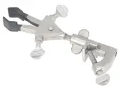 Universal Retort Clamp - 2 Vinyl Coated Prongs, Double Adjustable - Eisco Labs