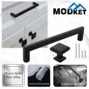Solid Matte Black Cabinet Pulls Knobs Handles Kitchen Bath Drawers Hardware
