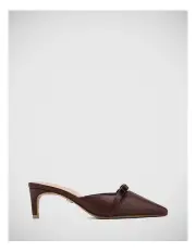 [Wittner] Joya Leather Kitten Heel Mule in Bordeaux