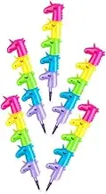 SEWACC 4pcs Creative Stackable Animal Horse Crayons for Colorful Party Favors and School Supplies Engaging Buildable Design for Vibrant Drawings and Fun DIY Art Projects