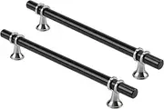 Pack of 6 Cabinet Handles Black Modern Handles Furniture Handles 160 mm Hole Spacing Door Handles Kitchen Drawer Handles Kitchen Handles Kitchen Handles Silver & Black