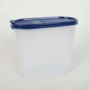 Tupperware Modular Mate Container Oval 3 1613 7 1/4 C Dark Blue Flip Lid 1617