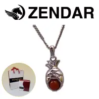 在飛比找博客來優惠-【ZENDAR】頂級天然沙丁紅珊瑚圓珠3.5-4mm銀色項鍊